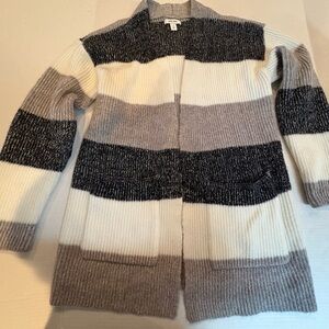 Nine West Women's Open Front Cardigan - Black, Gray, Cream Small